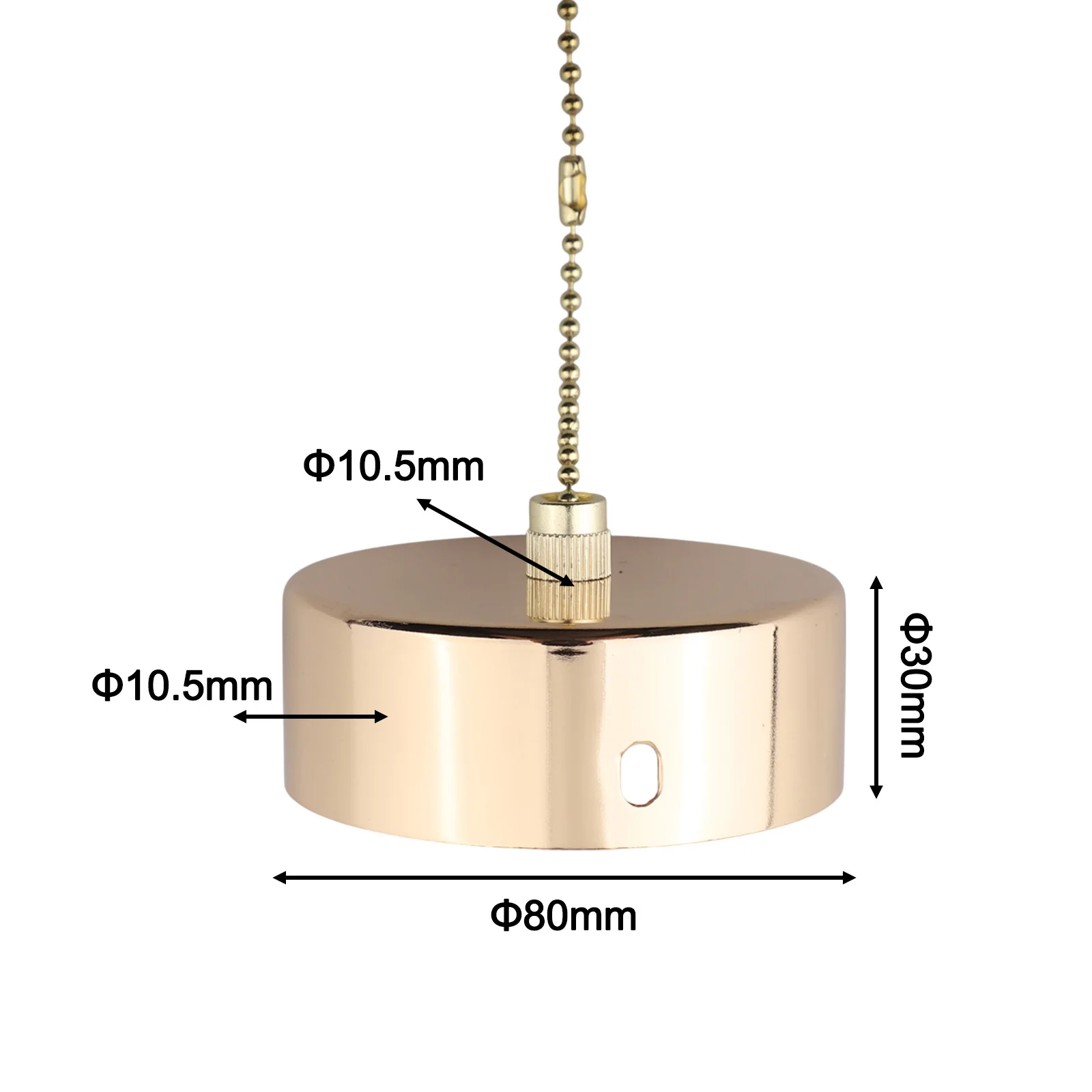 Ergonomic Pull Cord Pull Cord Light Switch Top-Mount Installation Versatile Use Enhanced Safety Pull Cord Light Connector Gold