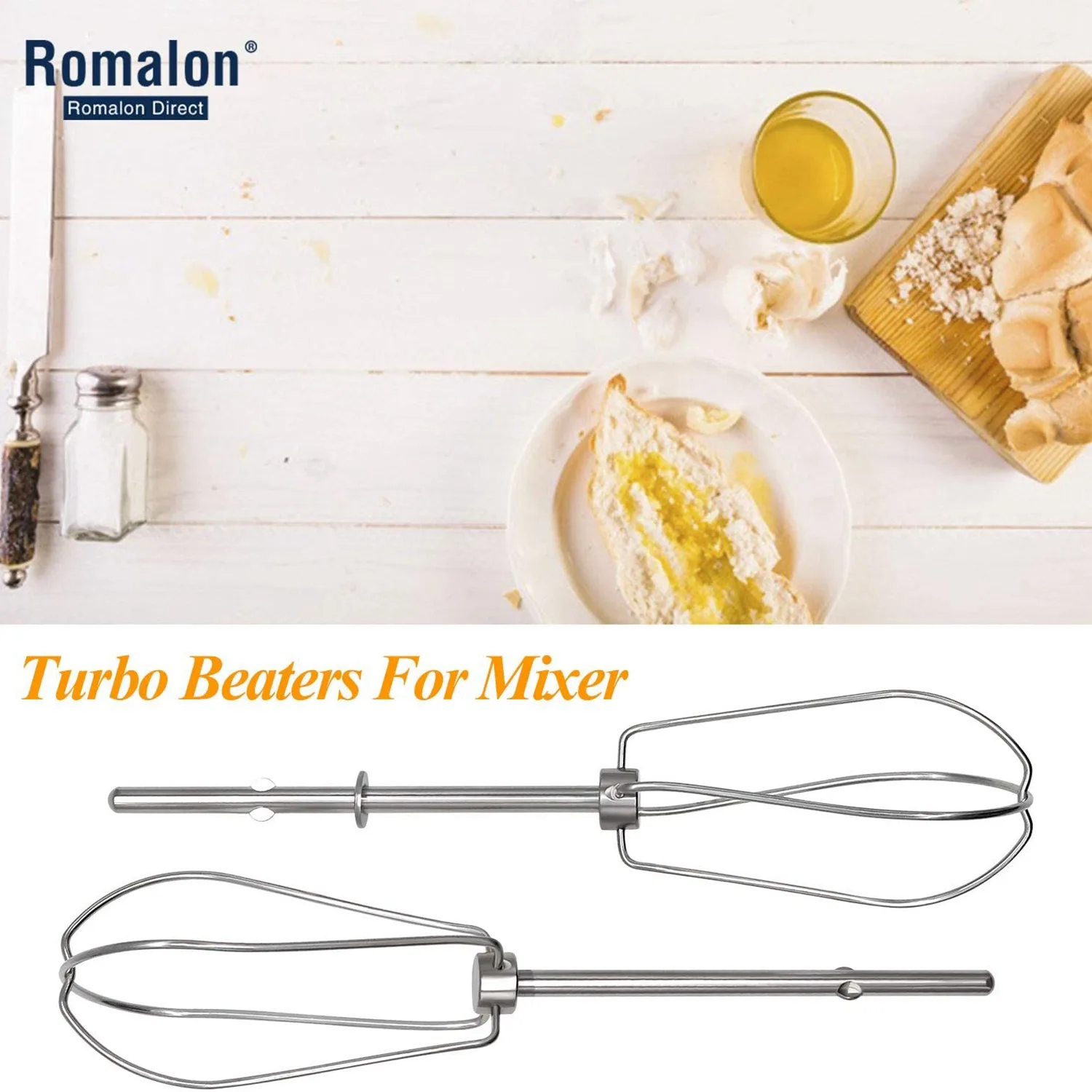 W10490648 Hand Mixer Turbo Beaters for Mixer Aid Replaces- Blending Soups,Smoothies,Shakes,Egg ,2 Pcs