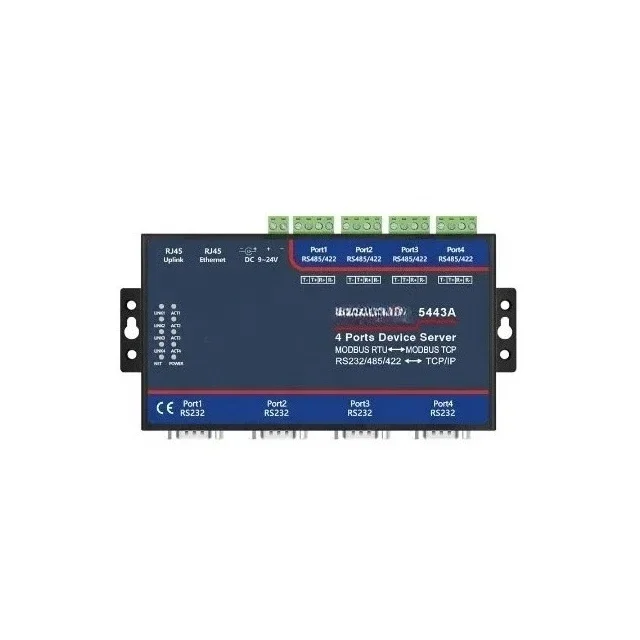 

4 port RS232 RS485 RS422 to Ethernet TCP IP Converter Modbus RTU TCP Gateway Serial device server ZLAN5443A