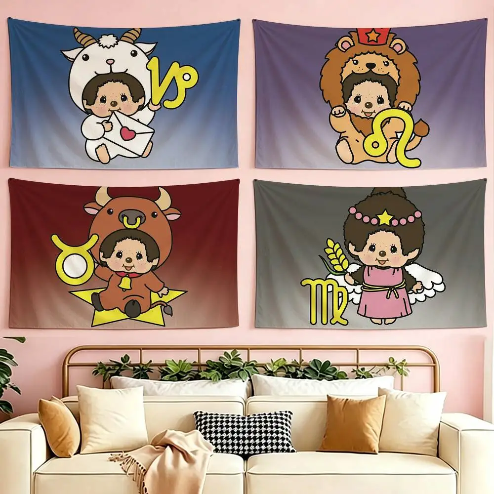 

Cute M-monchhichis-s flag Suitable For Party Club Outdoor Interior Wall Decoration Banner Fans Gift