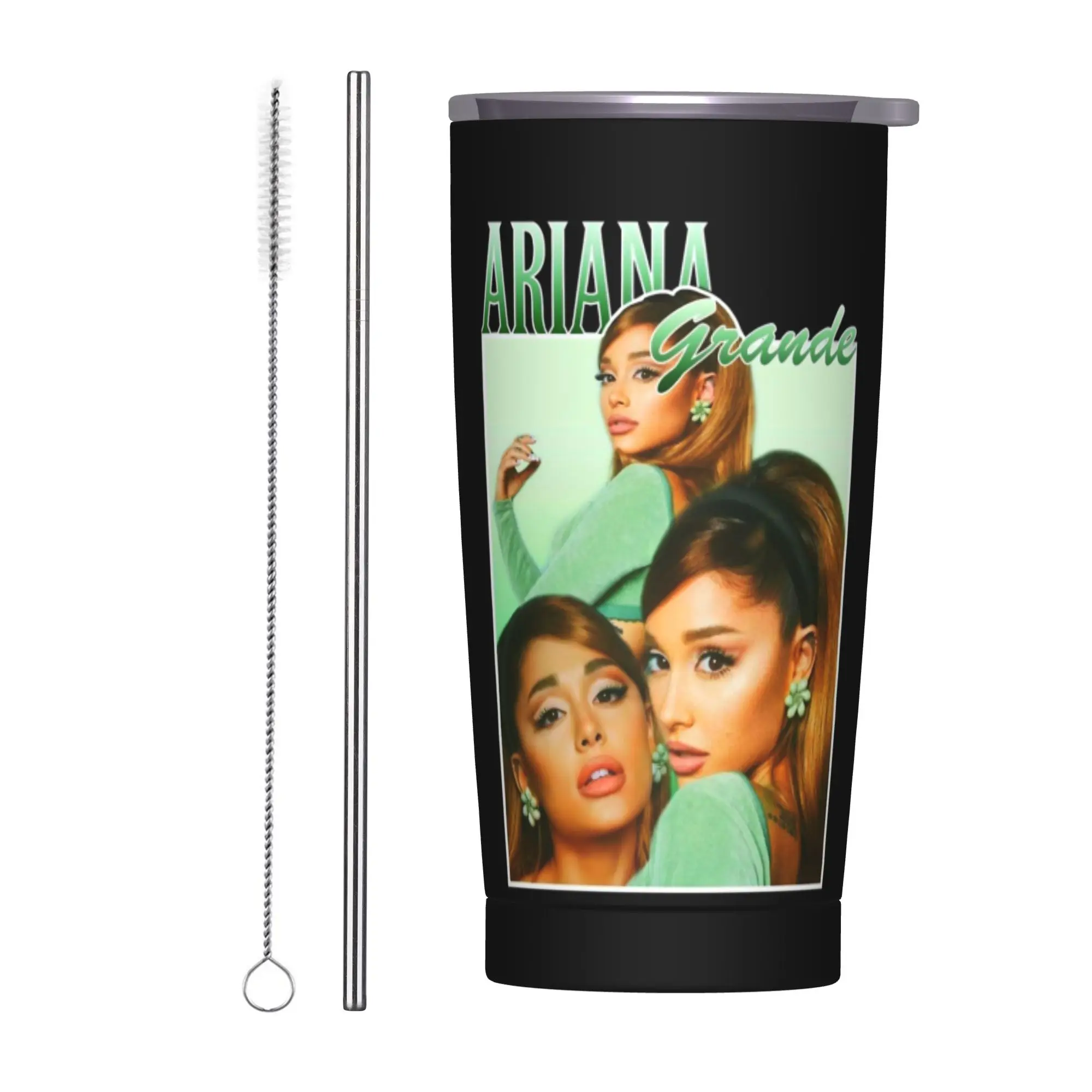 Stainless Steel Tumbler Arianas Grandes Retro Vibes Thermal Cups  Keep Heat Cold and Hot Car Mugs Camping Water Bottle