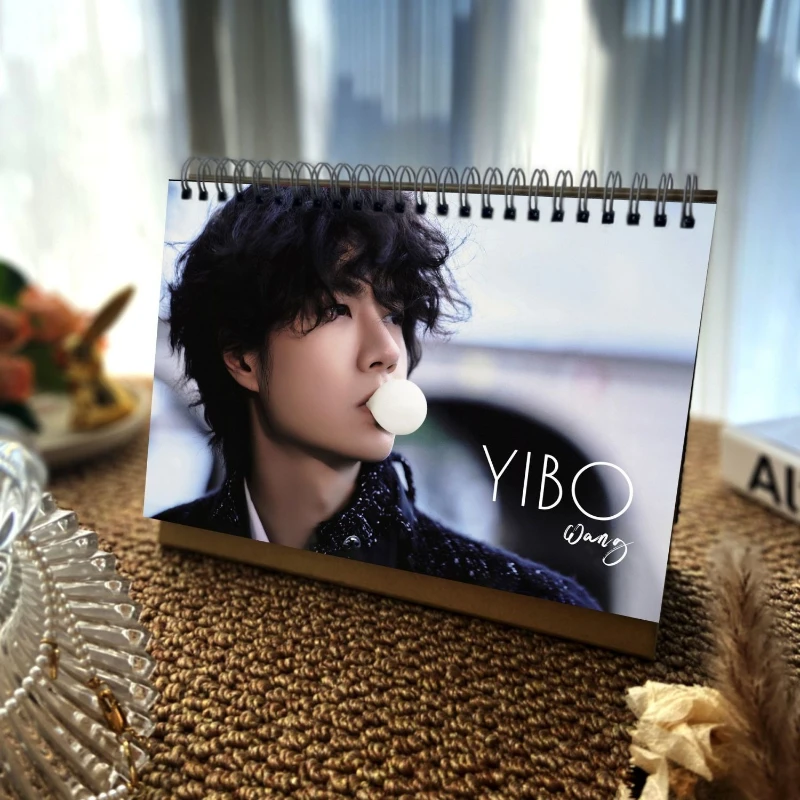

Wang Yibo Desk Calendar 2026 Double-Sided Peripheral Motorcycle Exploration Office Notes Commemorative Gift