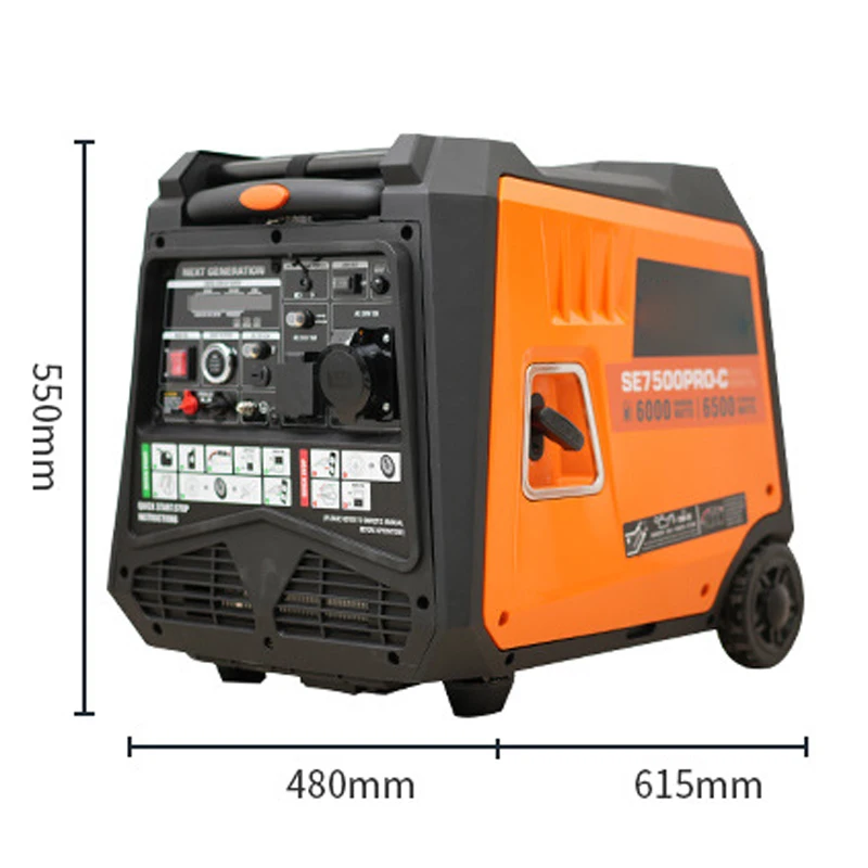 เครื่องกำเนิดไฟฟ้าเบนซิน220V การแปลงความถี่เงียบสำหรับใช้ในครัวเรือนการก่อสร้างเชิงพาณิชย์กลางแจ้ง
