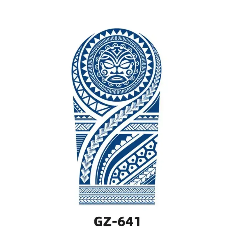 Большой Тотем Временные Татуировки Для Взрослых Мужчин Реалистичные Маори Шипы Нарукавники Водонепроницаемые Поддельные Татуировки Наклейки Рука Тела Татуировки 3D