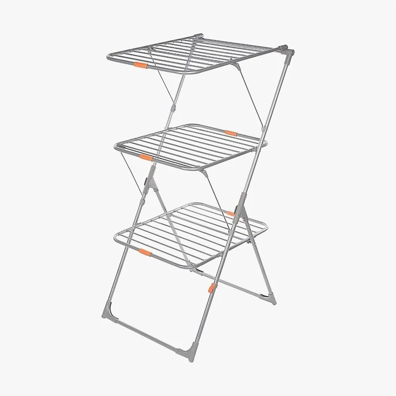 Collapsible Drying Rack - Vertical 3-Tier Dryer Rack for Hanging & Air Drying Clothes, Socks, Hosiery and Towels - Space-Saving