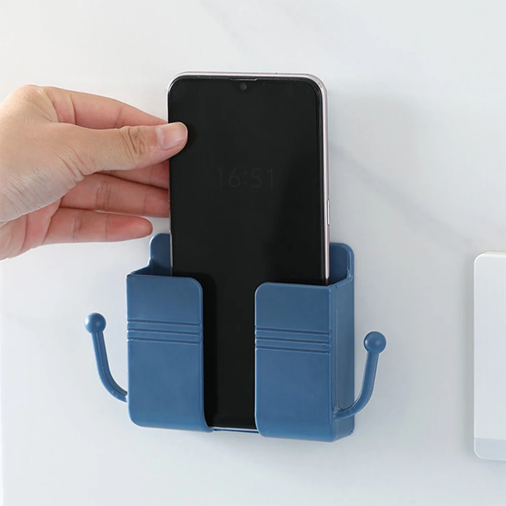 NEW Mobile Phone Holder Wall Mounted Organizer Storage Box Wall Charger Hook Cable Charging Dock Multifunction Holder Stand