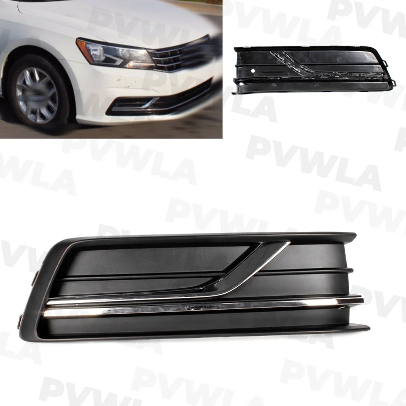 

1pc Right Side Fog Light Lamp Grille Cover Without Hole For VW Passat USA Version 2016 2017 2018 2019 561854661G