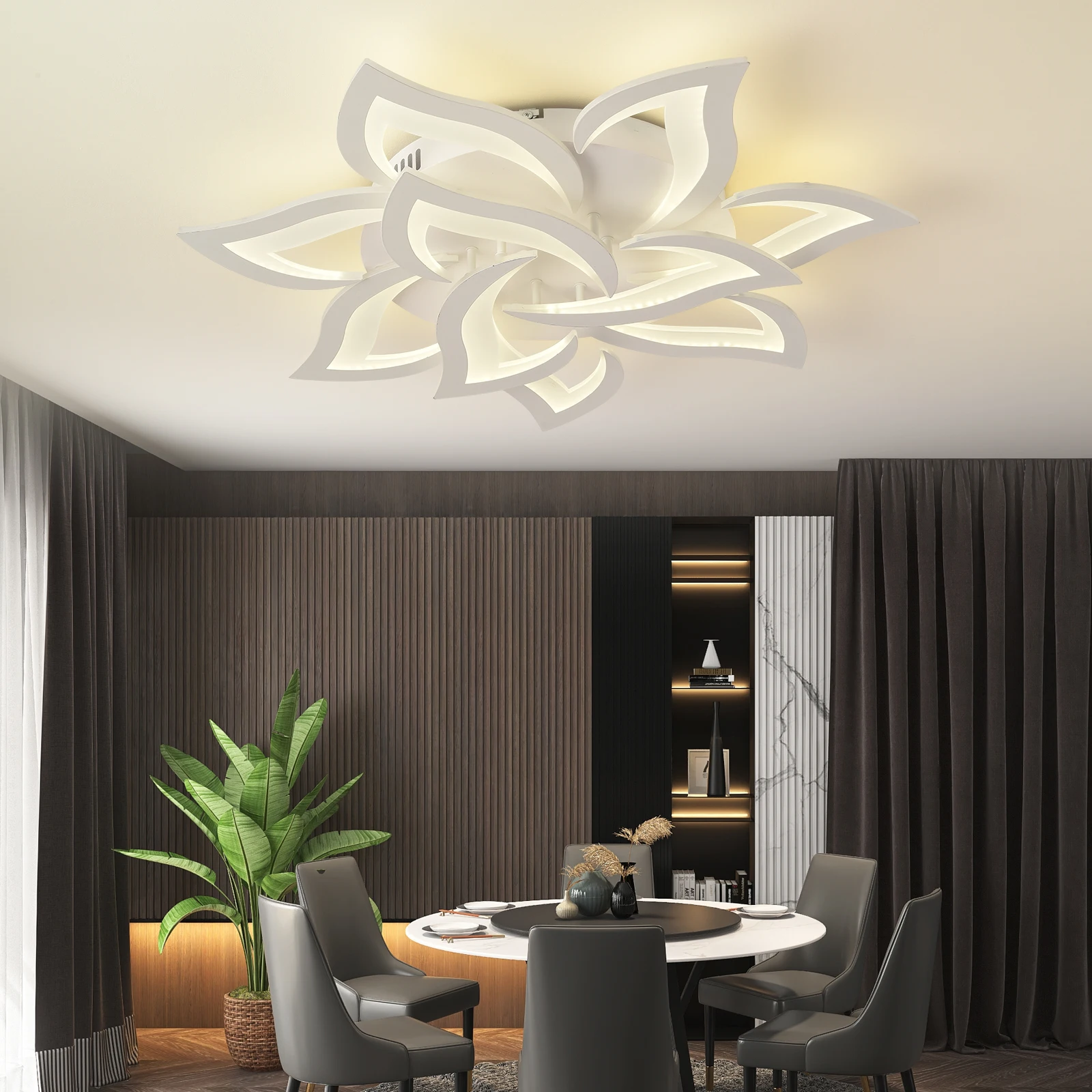 Minimalist Designer Petal Ceiling Light Living Room Bedroom Modern Lighting Fixtures Interior Decoration Acrylic Ceiling Lamp