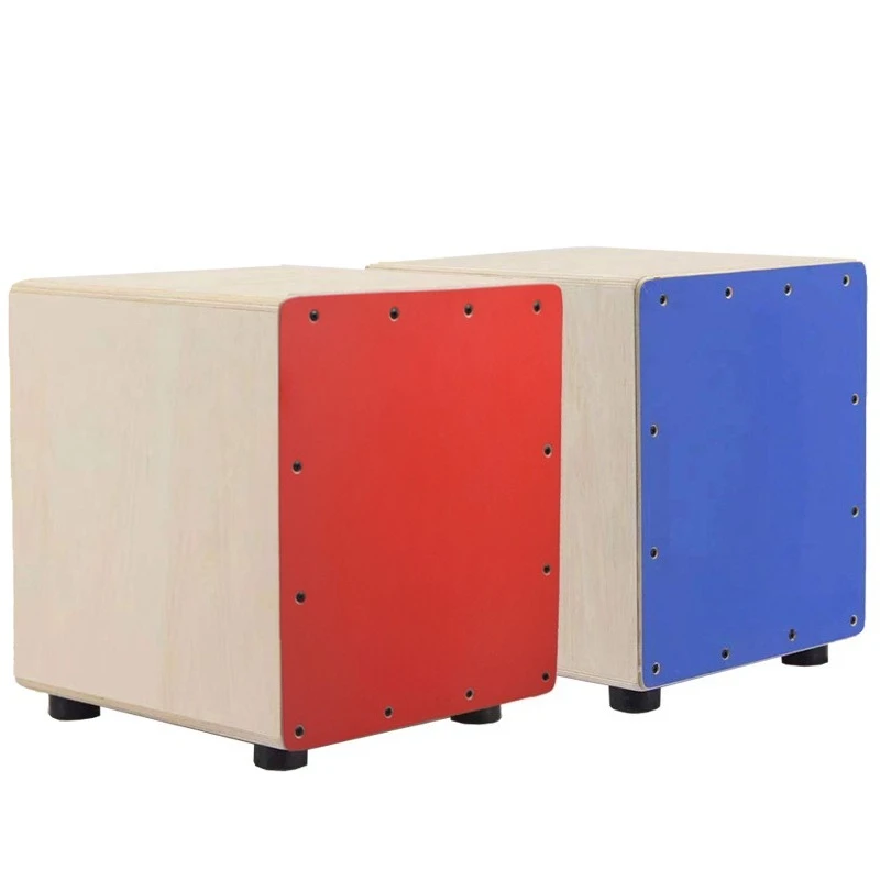 Drum box drum, solid wood seated drum box percussion instrument, children's beginner hand drum box guitar strings