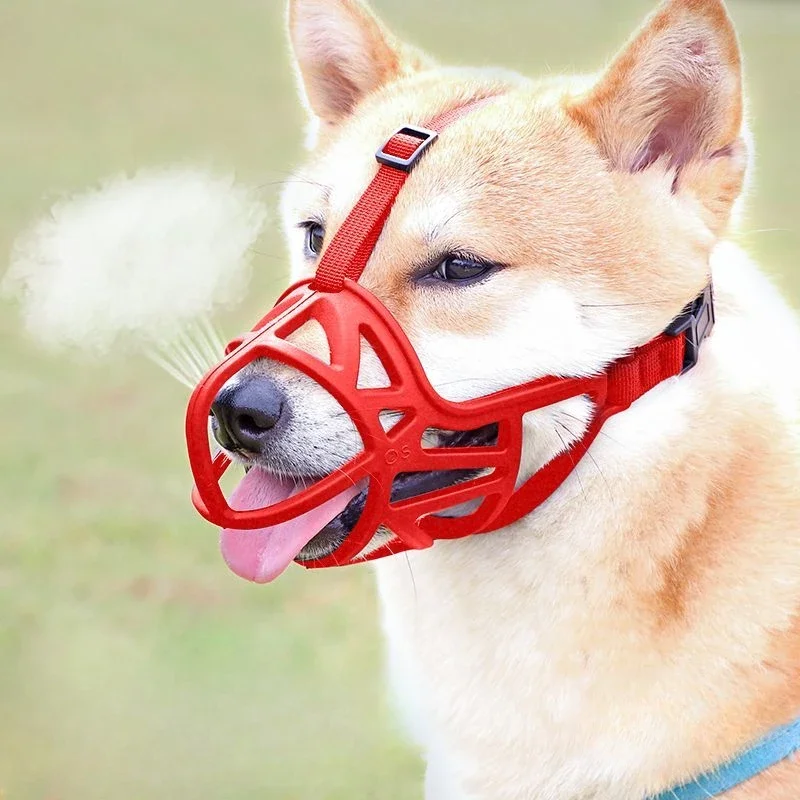 Dog Mouthpiece Anti Bite Prevent Biting Barking Eating Mask Stop Large Golden Retrieve Dogs Pet Muzzles Reflective Mouth Cover