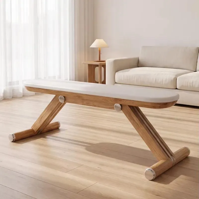 High End Luxury Log Stainless Steel Fitness Wooden Stool with Leather Seat Cushion
