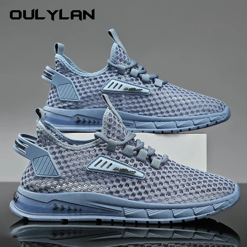 

Men Casual Sports Running Sneakers Fashion Comfortable Mens Beach Shoes Men's Shoes Summer Hollow Mesh Breathable Shoes