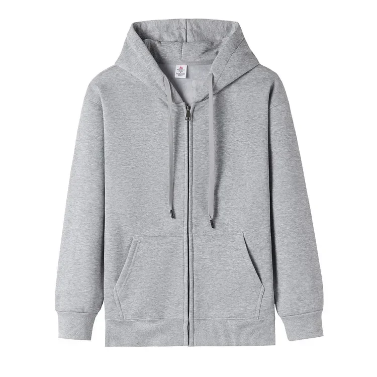 Herren-Kapuzenjacke mit Reißverschluss – Premium-Baumwollmischung, Weich & Langlebig, Unisex Übergrößen-Hoodie für Outdoor und Wandern – Detail 2