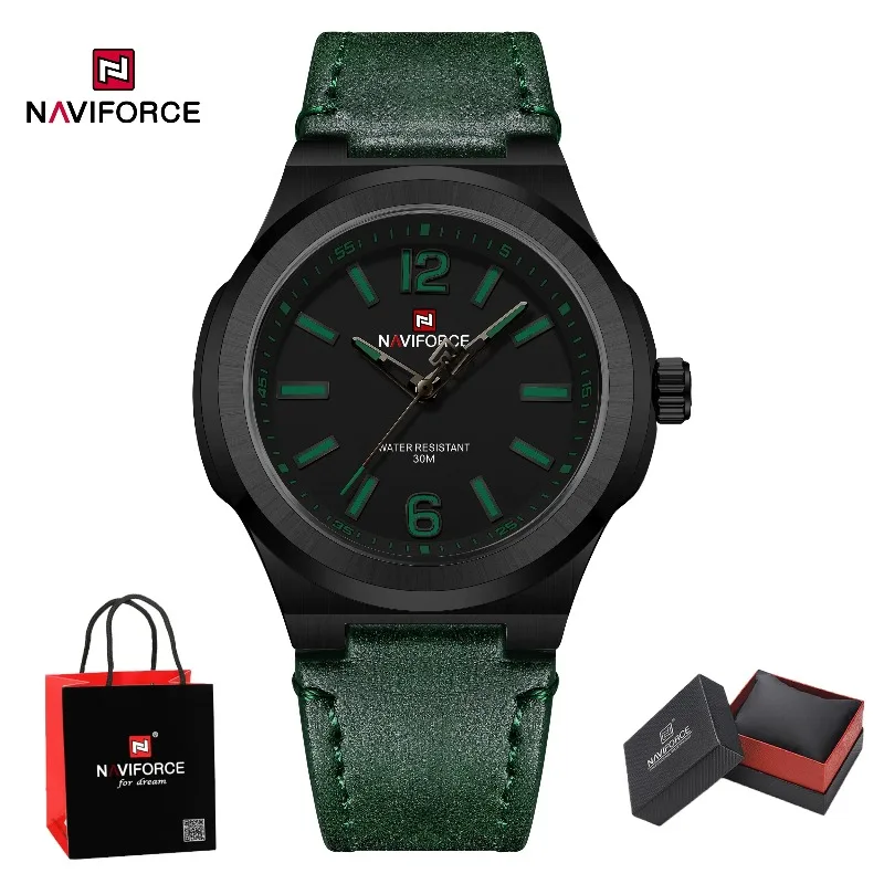 

New Style NAVIFORCE 2025 Men's Fashion Waterproof Quartz Watch Durable Sport Military Style Wristwatch Male Clock Package Gifts