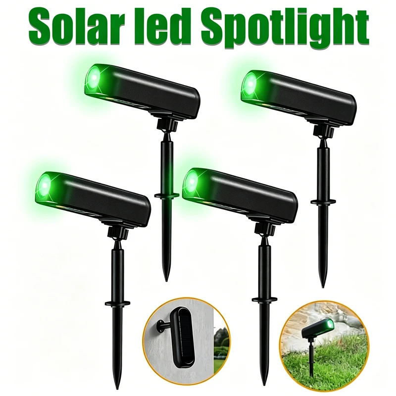 1-4 Stück Solar-Wandleuchten für den Außenbereich, wasserdichte Garten-Atmosphärenlampe, Hof- und Rasenstrahler zur Gartendekoration