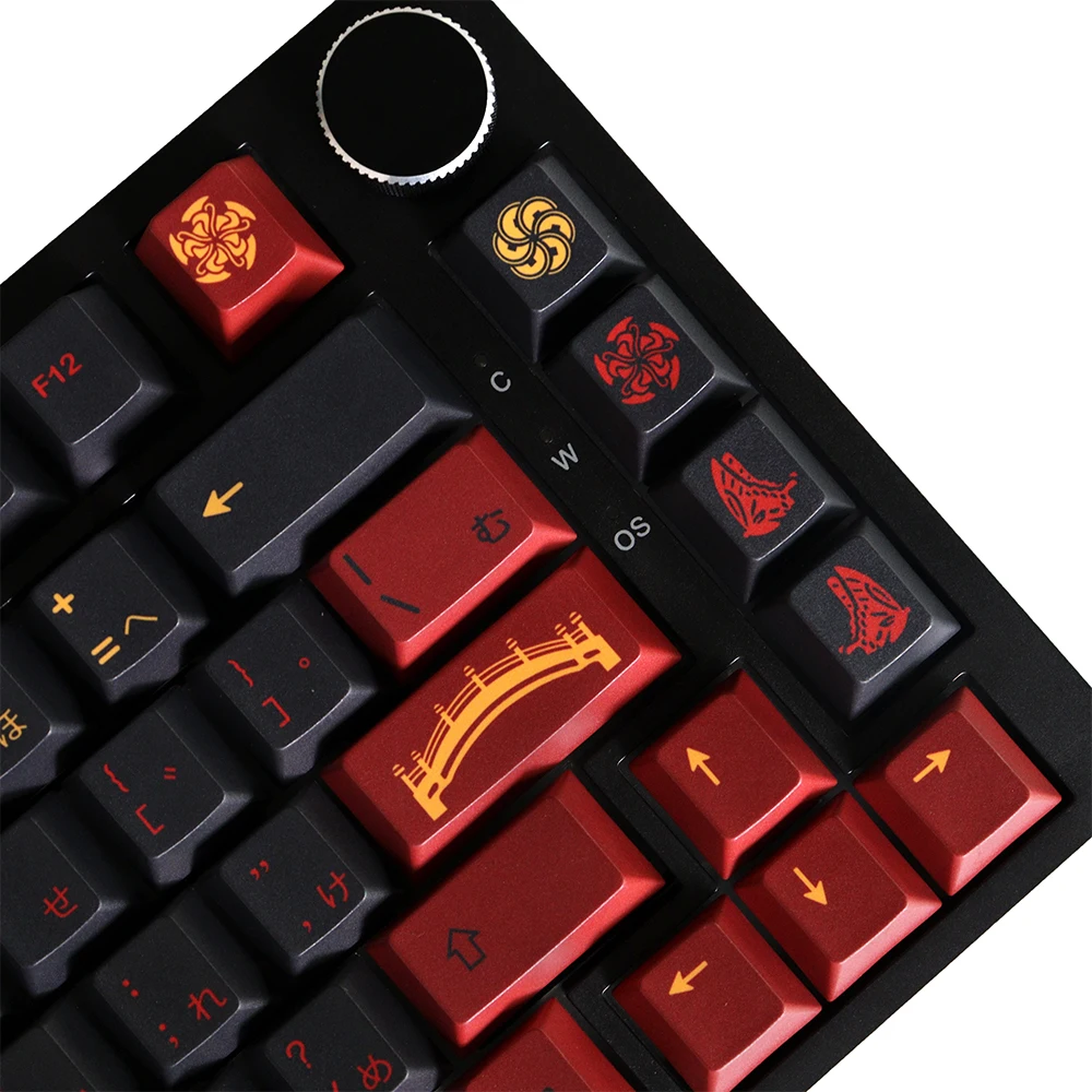أغطية مفاتيح GMK Higanbana Cherry Profile PBT 129 مفتاحًا بخمسة جوانب أغطية مفاتيح لـ 61/64/87/104/108 Mx Switch لوحة المفاتيح الميكانيكية