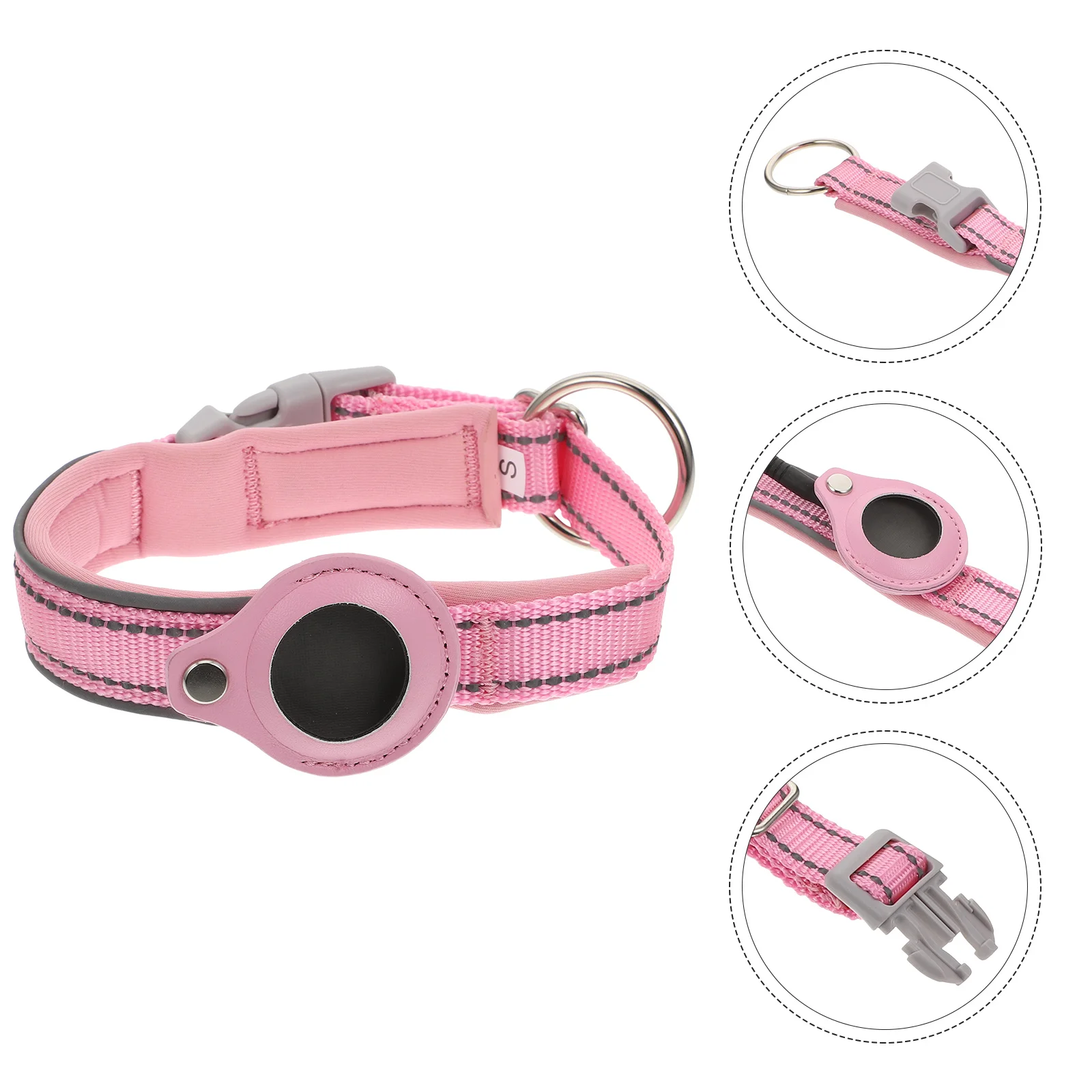 

1pc Pet Collar For Dogs Anti Lost Shell Nylon Protective Belt Tracer Case Neck Decoration Pet Supplies