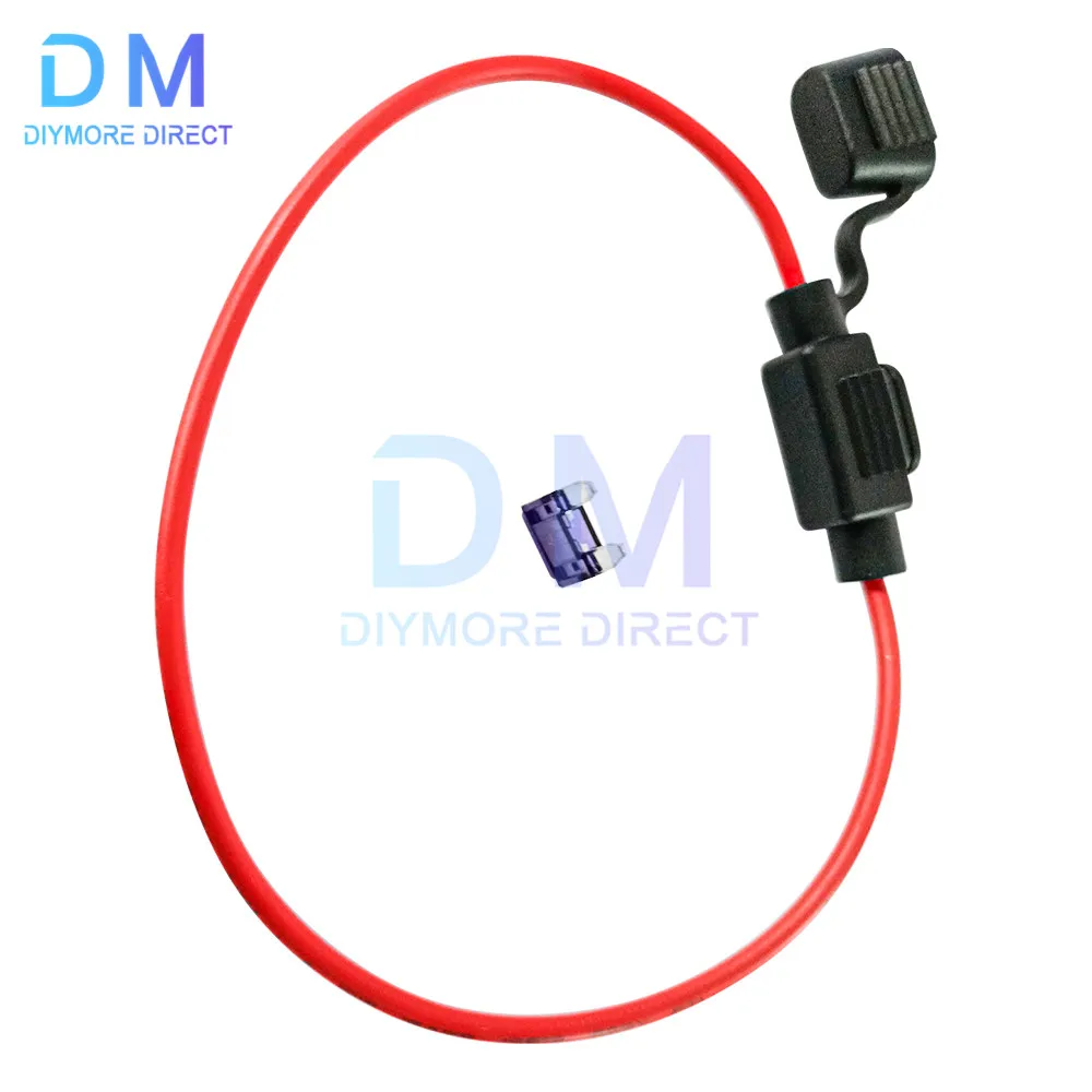 Auto Car Inline Type Mini Fuse Waterproof Holder Case Motor Blow 32V AWG Wire Cutoff Switch Socket Fuse Holder