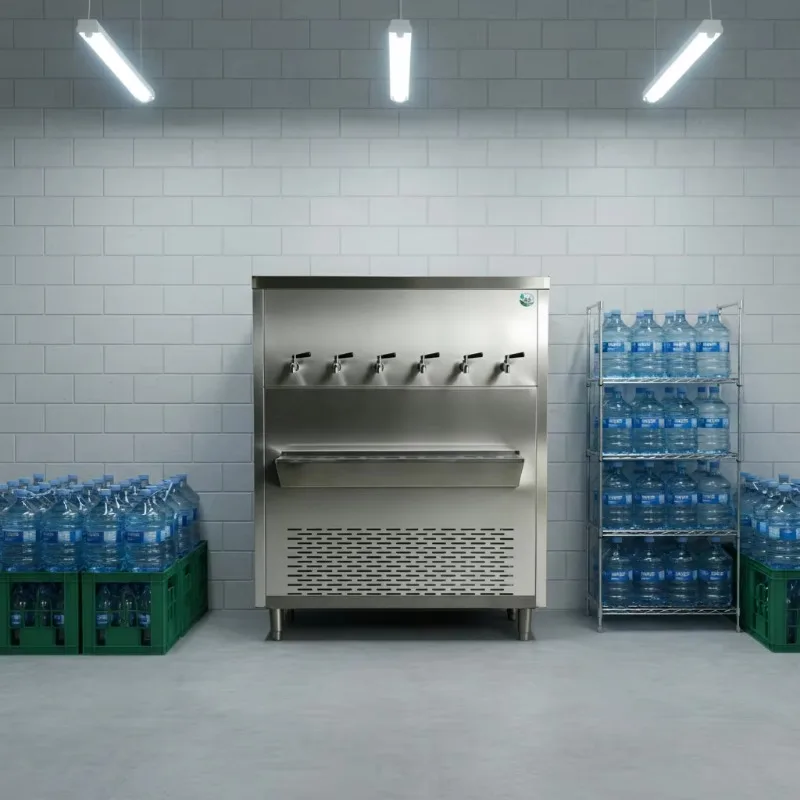 Stainless steel large capacity cold water tank 6cooling water dispenser with filter system, suitable for factory