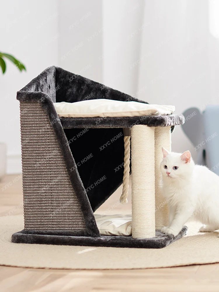 

Cat Nest Four Seasons Universal Cat Villa Cat Climber Grinding Claw Scratching Pole Homemade Cat House Scratching Pole Supplies