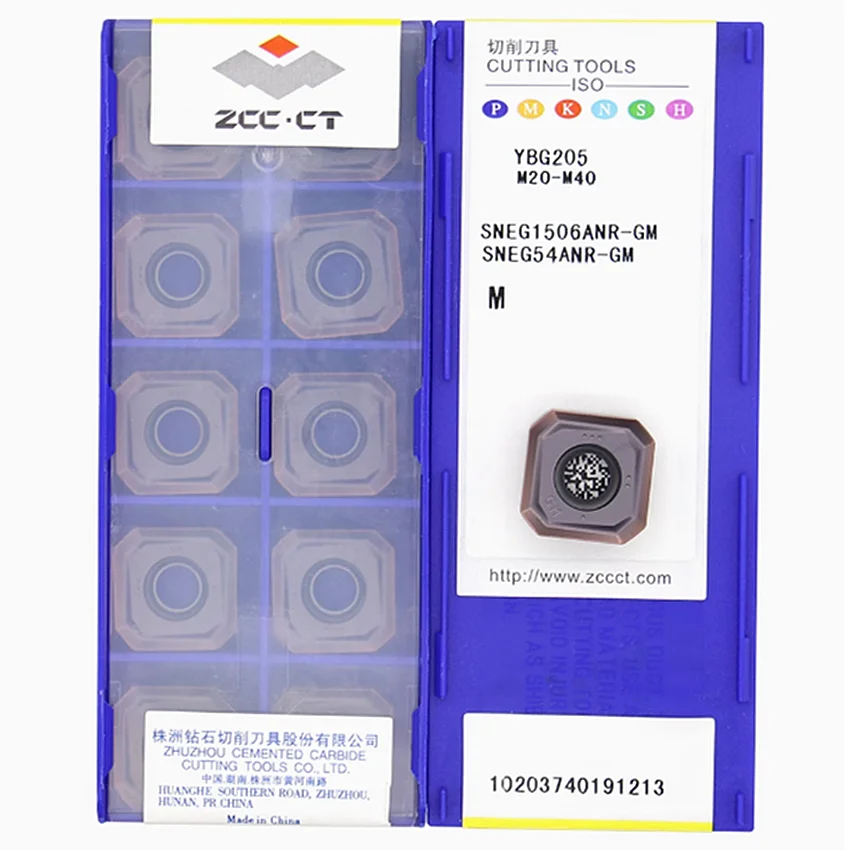 

SNEG1506ANR-GM YBG205/SNEG1506ANR-GM YBG203/SNEG1506ANR-GM YBM253 ZCC.CT CNC blade carbide inserts milling inserts 10pcs/box