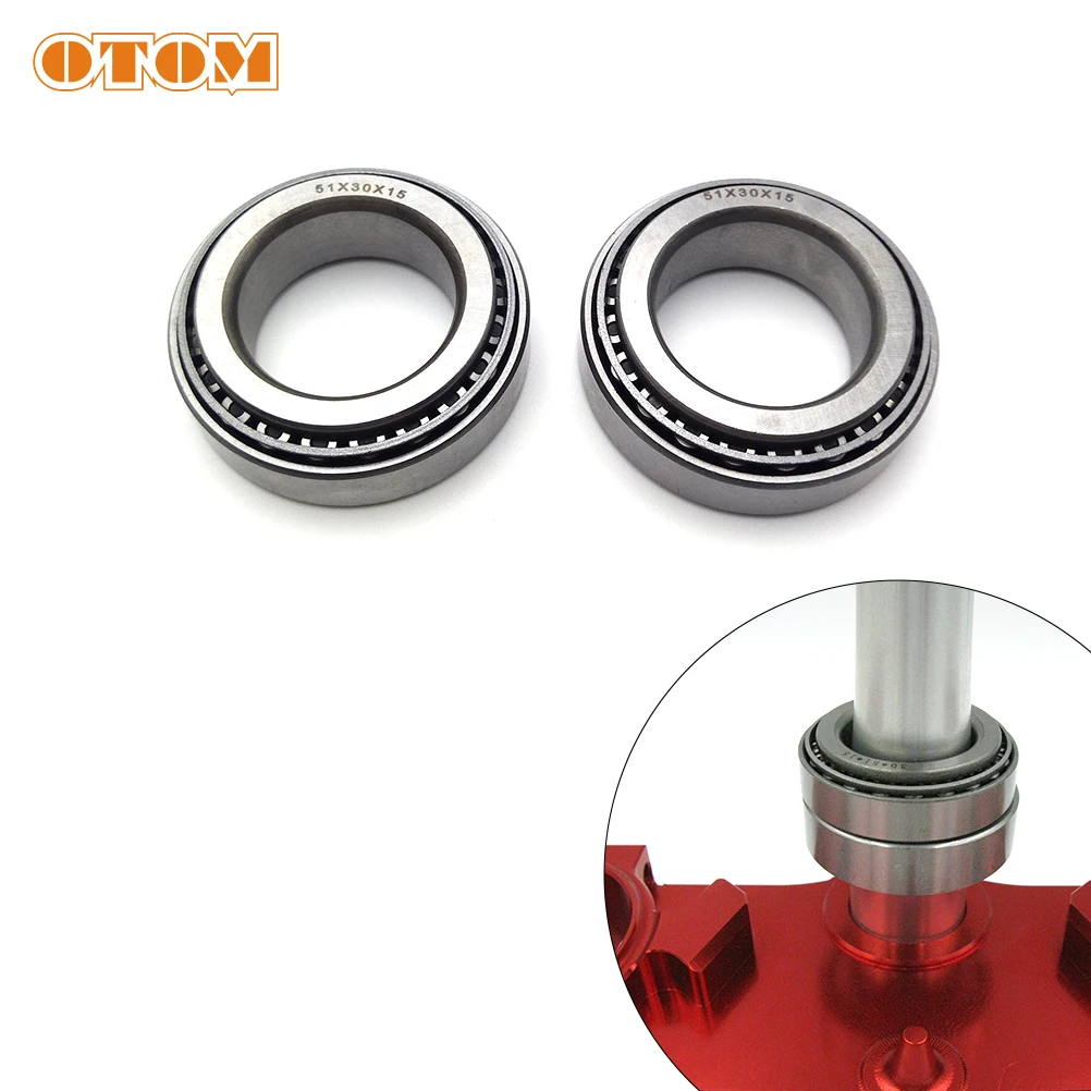 OTOM Steering Stem Bearings Set For HONDA CR125R CRF250R CRF450X CRF450RX Dirt Bike Directional Column Bearing Cub Steering Nuts