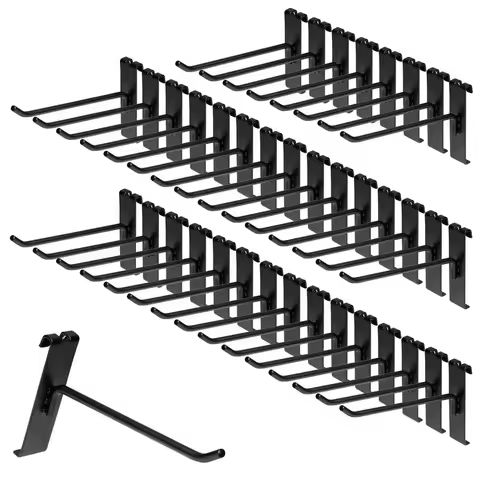 Hooks 6 Inch, 100 Pack Grid Wall Hooks, Grid Panel Hooks and Hangers for Retail, Craft Shows, Home Setup, and Customized Display
