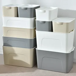 Plastic storage box with lid, thick, large capacity, drawers, wardrobe, collectibles, toys