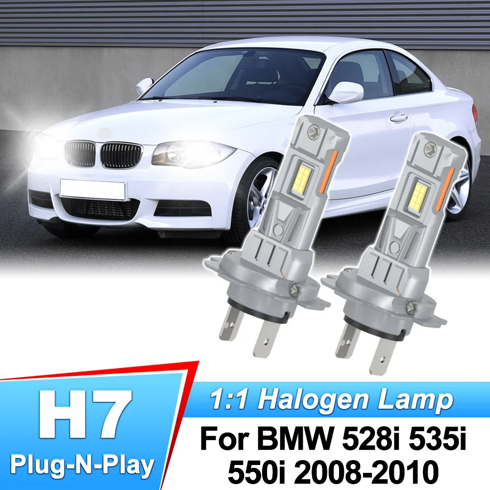 

6000K Super Bright Light H7 Headlight Bulb Canbus 30000LM LED Car Light Upgrade CHip For BMW 528i 535i 550i 2008 2009 2010