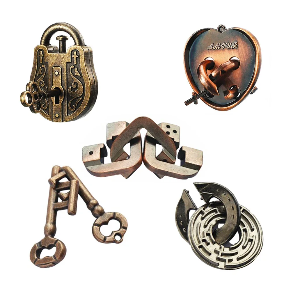 1 pc Classic Alloy สมอง Teaser Magic ปริศนาถอดรหัสเกมปลดล็อคความแปลกใหม่ของเล่นเด็กผู้ใหญ่ของเล่น