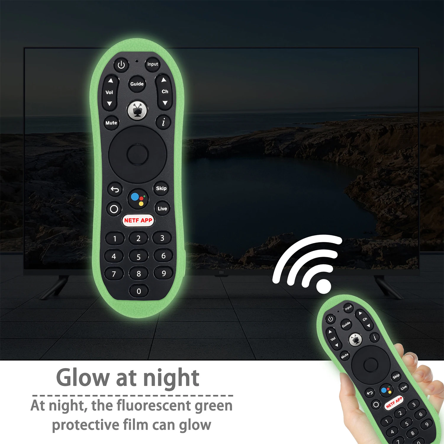 Schutzhülle, passend für TiVo Stream 4K, stoßfest, Anti-Verlust-Silikon, TV-Fernbedienung, Gehäusehalter, wasserdichte Schale – Detail 3