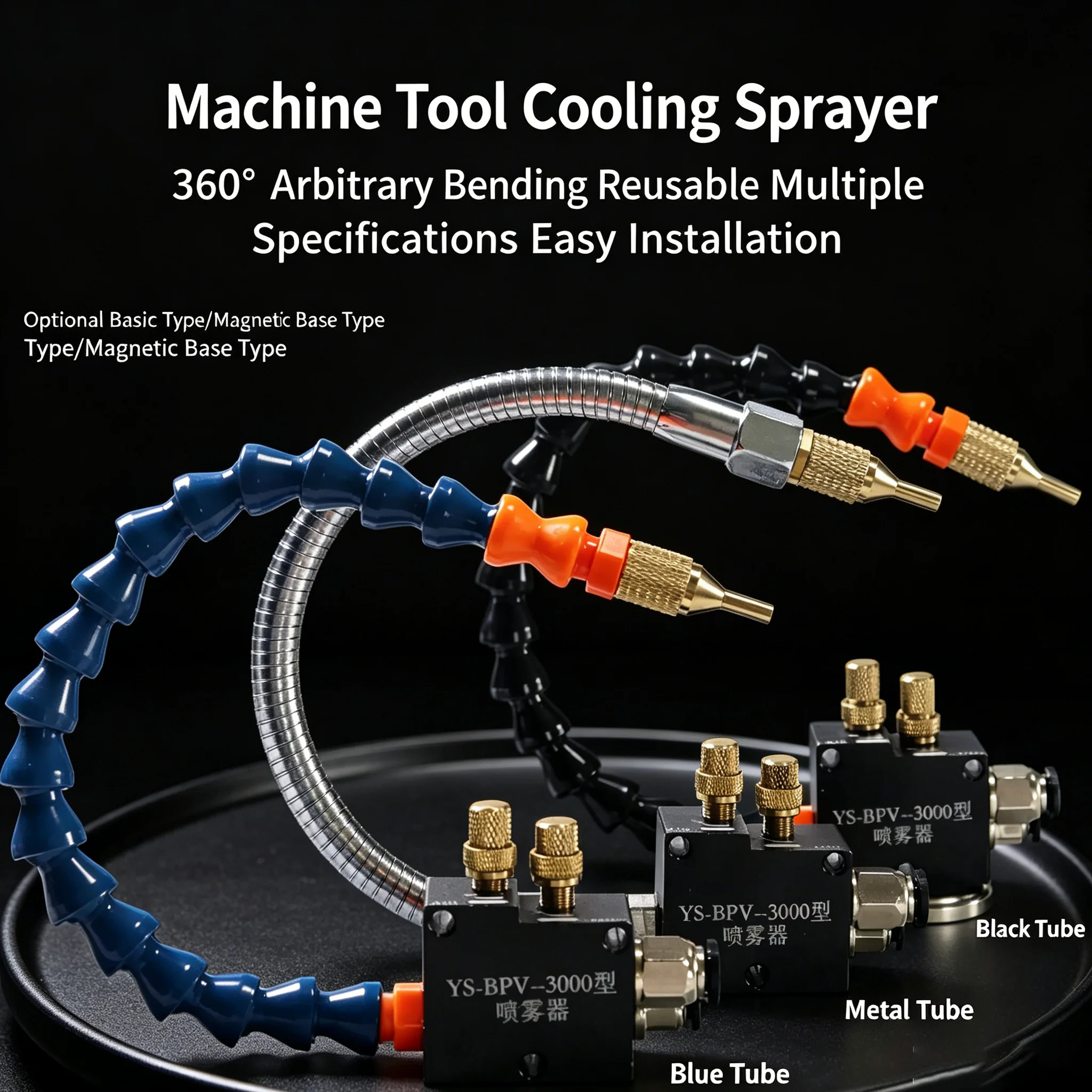 

Cooling Sprayer Mist Coolant Lubrication Spray System for 8mm Air Pipe CNC Lathe Milling Drill Engraving Machine Tool