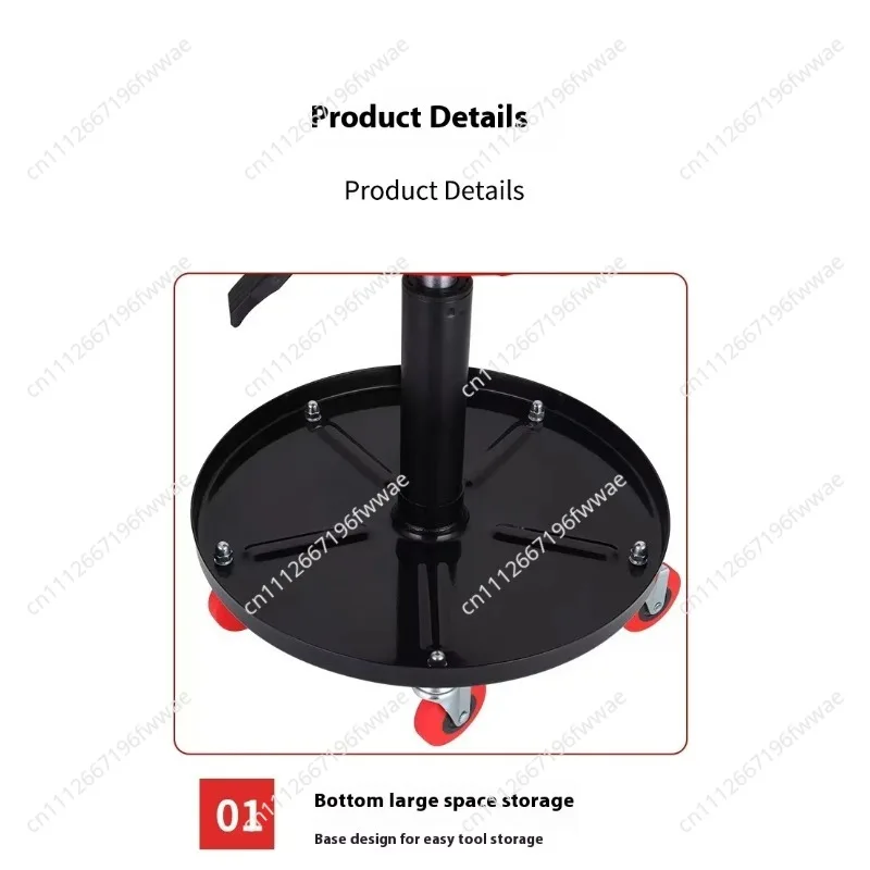 Workshop Chair Car Repair Adjustable Mechanics Seat Car Roller Seat Swivel Bench Rolling Round Workshop Lift Stool 136KG