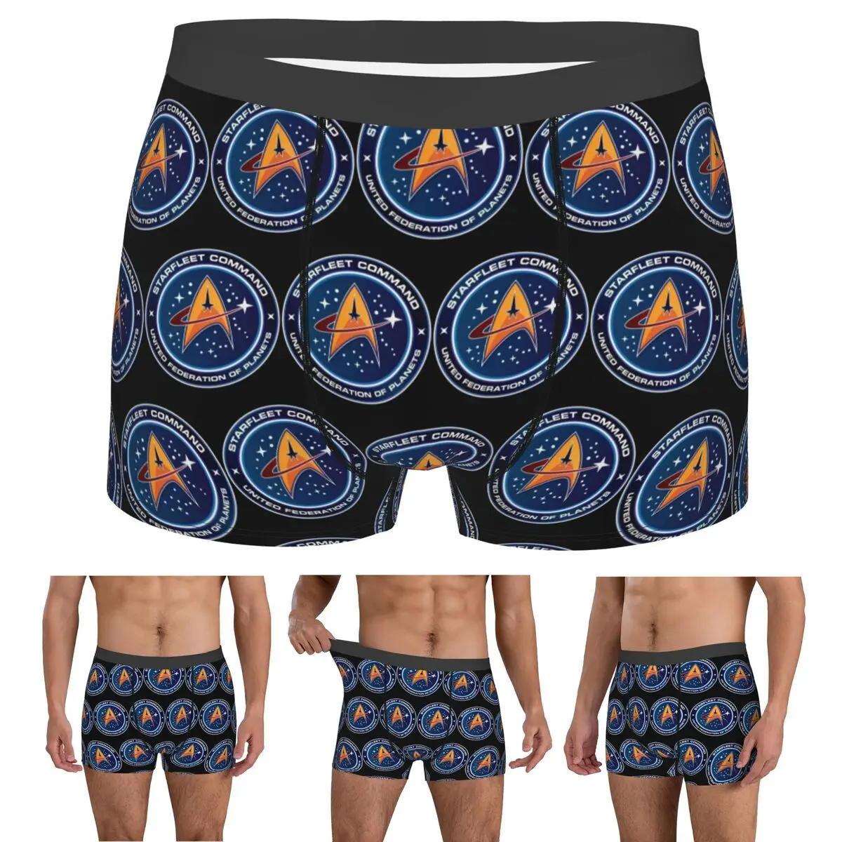 

Boxer Underpants Shorts Star Treks Science Fiction TV Series Panties Men's Ventilate Underwear for Homme Man Boyfriend Gifts