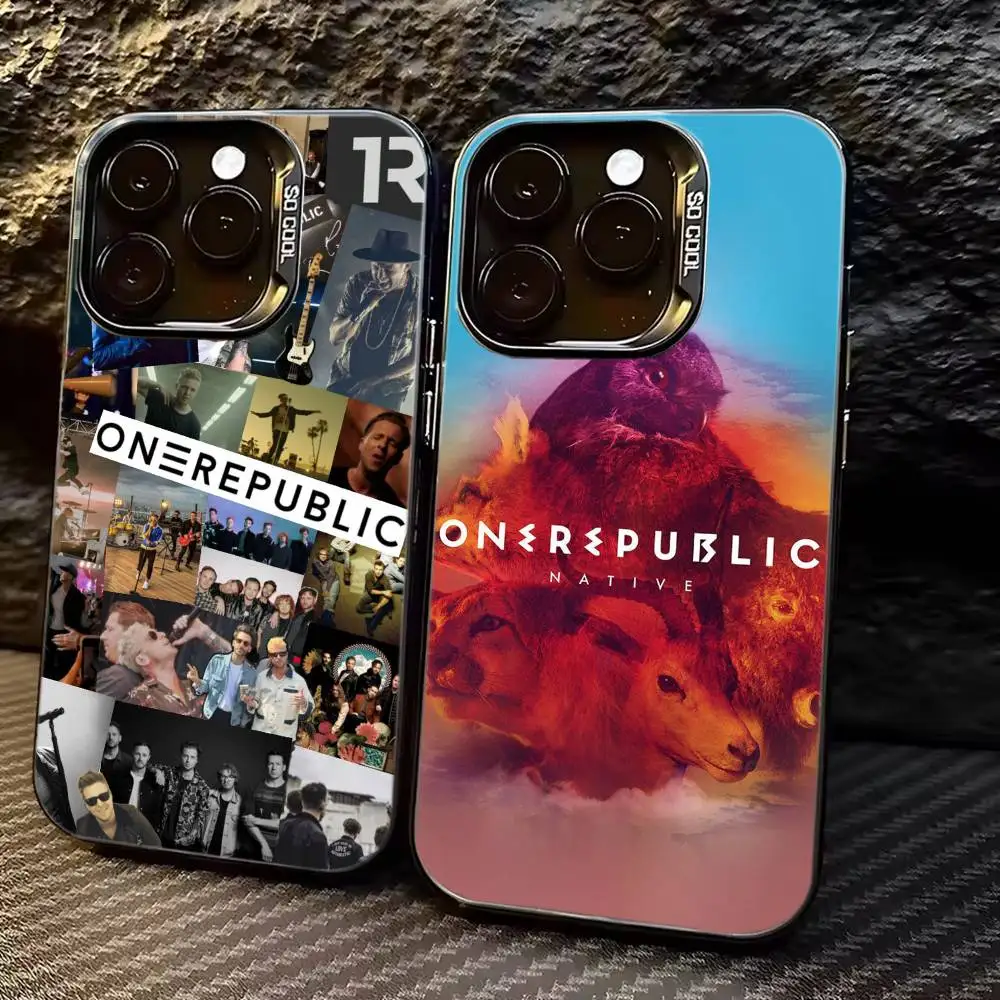 

Rock B-Band OneRepublic Phone Case For iPhone 17,16,15,14,13,12,11 Plus,Pro Max,XS,Colored Silver Plated Inside Cover