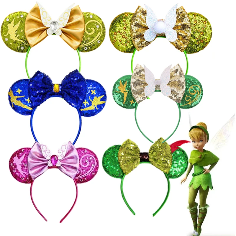 Tinker Bell Head Bands For Baby Cosplay Wings Fairy Hairbands Girls Vine Flower Ears Headbands Photo Accessory Infant Decoration