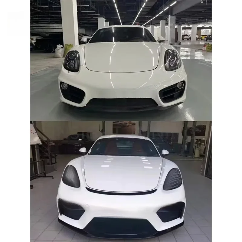 High Quality 2012-2016 GT4 Car Bumper Head Tail Lamp Bodykit for Cayman Boxster 981 718 Old to New Body Kit