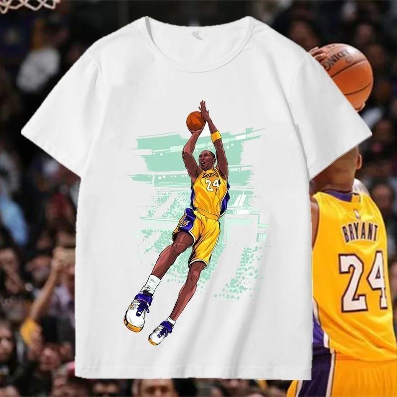 Bryant T-shirt Vintage Basketball Finals Championship LA Mamba No.24 Tee Retro Fan Top Basketball Lover Gift Quick-dry clothes