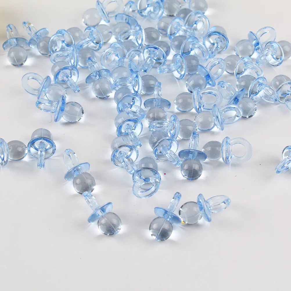 

100Pcs Transparent Acrylic Baby Pacifier Handle Lightweight Durable Safe for Infant Teething Gum Development Comfort
