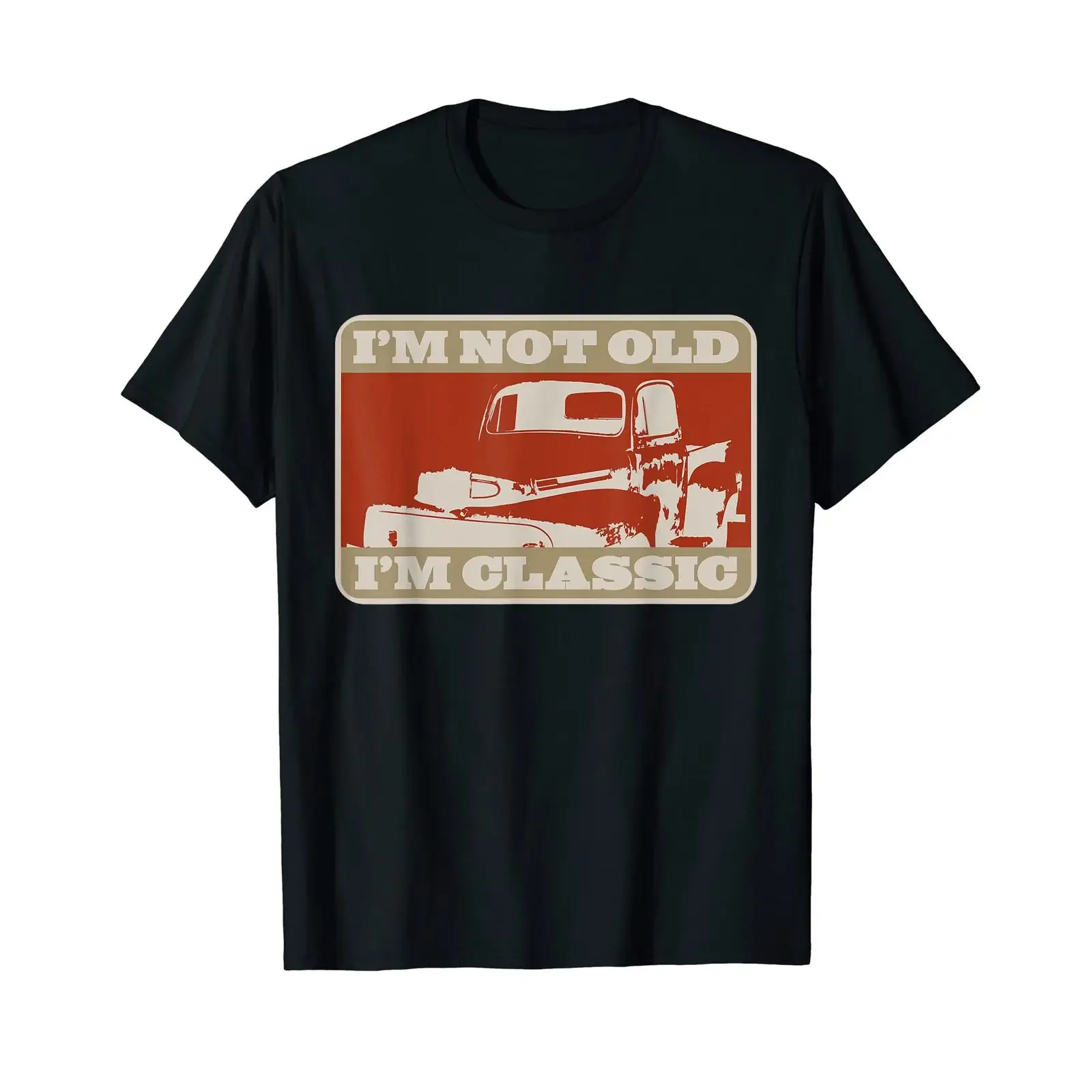 I'm Not old Classic Retro Pickup Truck Vintage Car T Shirt vintage Washed homme Versatile graphic fashion Comfortable Soft
