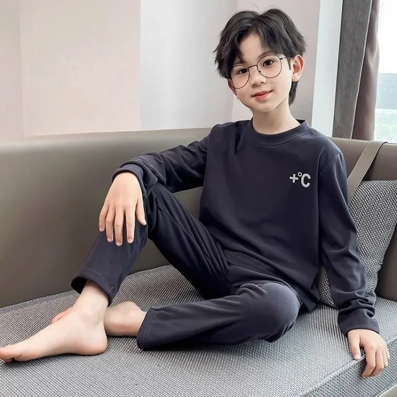 

Dralon Thermal Pajamas Sets for Boys 2025 Autumn Winter Big Kids Thermal Underwear Sets Warm Sleepwear for Children