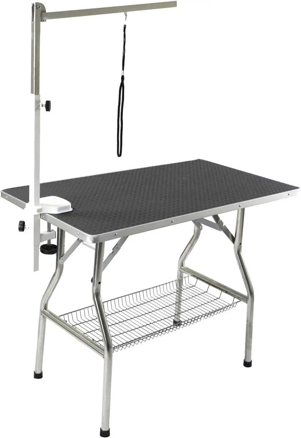 Dobrável Pet Grooming Table, Heavy Duty, Frame de aço inoxidável, tamanho pequeno