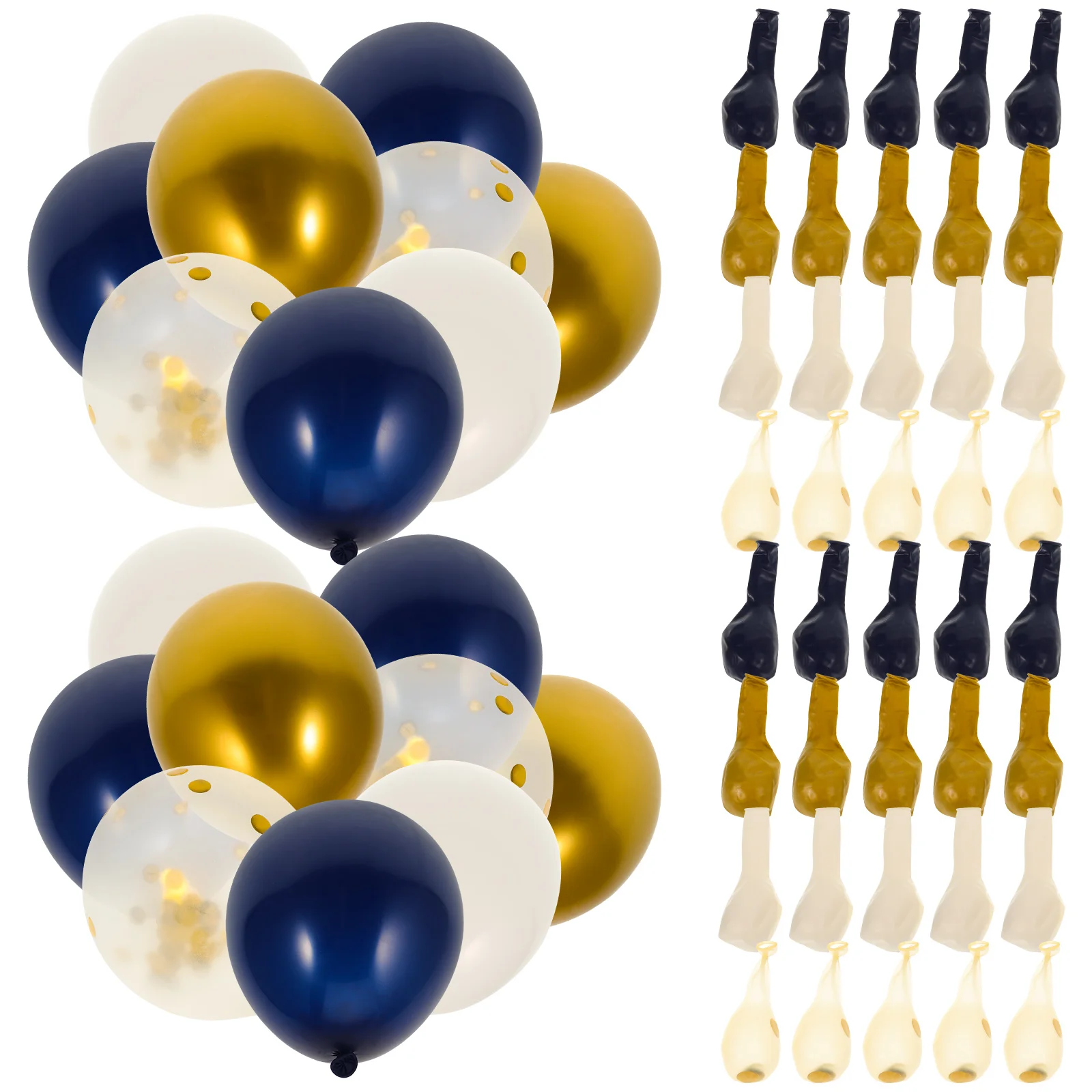 

Confetti Latex Balloon Party Decorations Navy Blue Sequins DIY Wedding Room Balloon Chain Set Long Holding Elastic Beautiful