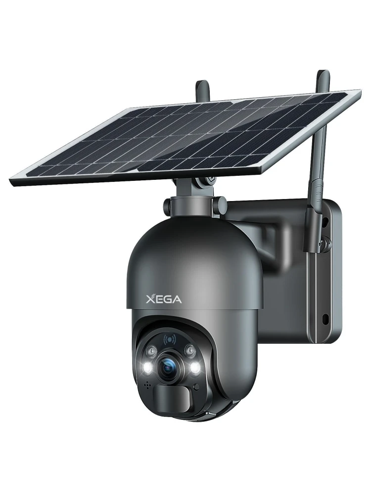 Xega 4G LTE Überwachungskamera 6 W Solarbetriebene 10600 mAh Drahtlose Outdoor-Überwachungskamera PTZ 360 Auto Track Nachtsicht 3 MP