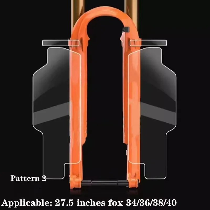 2 Sets Of MTB Front Fork Bicycle Frame Protective Film Scratch Resistant Waterproof Clear Rhino Skin Sticker Bike Accessories