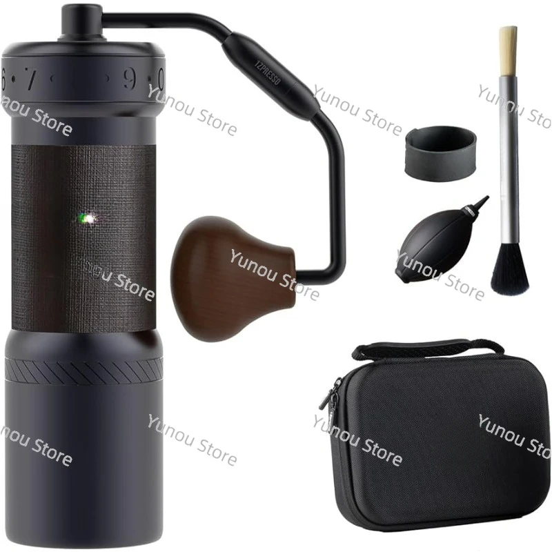 Manual Coffee Grinder Iron Gray with Carrying Case, Assembly Consistency Grind Stainless Steel Conical Burr