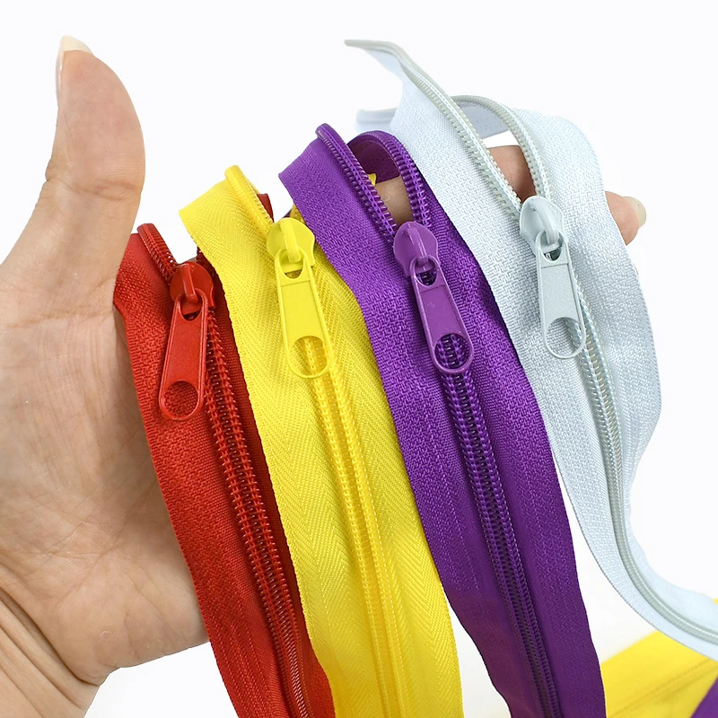 

5/10M Nylon Zipper At The Meter Sewing Zippers Cursors 3# 5# Colorful Closures Zip Slider for Garment Replacement Zips Repair