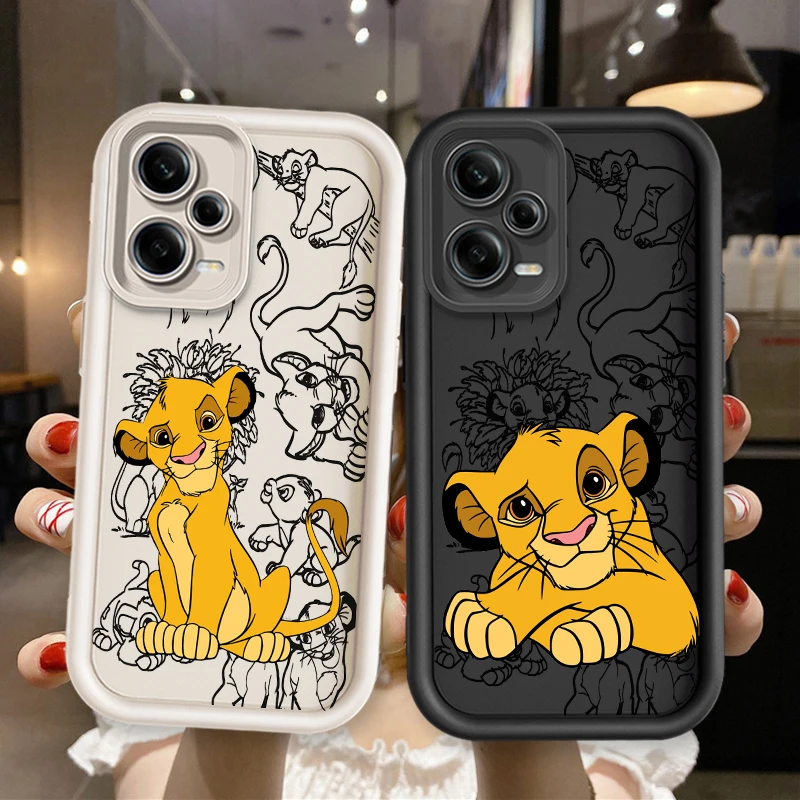 Lion King Simba For Xiaomi Redmi Note 12 11 11S 10 9 8 7 Pro K50 K40 Ultra 4G 5G Eye Ladder Cover Capa Fundas Phone Case