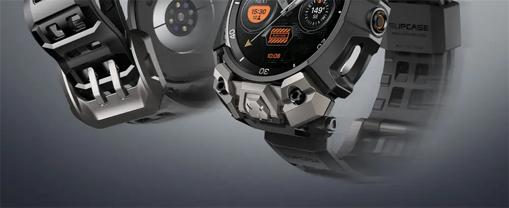 SUPCASE For Samsung Galaxy Watch 8 Classic Case 46mm 2025 UB Ore Robuste Sportuhr-Hülle mit Armband & 2 Stück Displayschutzfolie – Detail 2