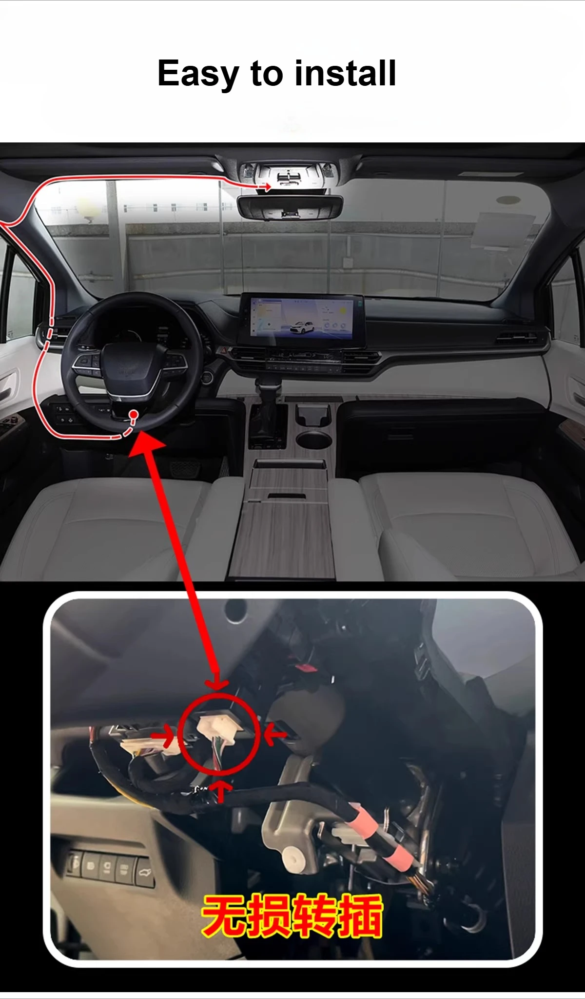 For Toyota Sienna 2022-2026 Car Front Ceiling Reading Lamp Atmosphere Light Led Flowing Colorful Ambient Light Accessories detail image 5